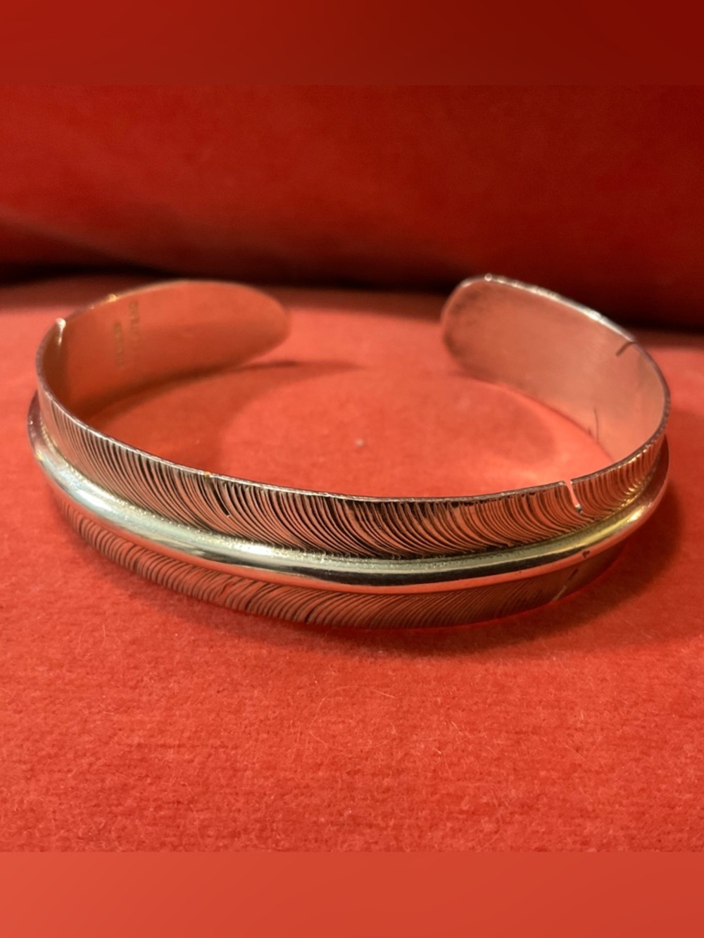 STERLING SILVER FEATHER CUFF